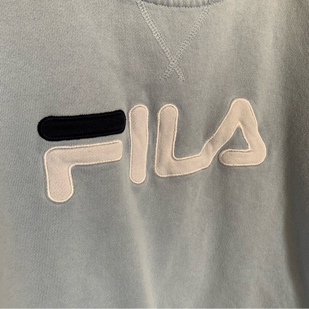 Fila | Women's Natalie Pullover Crewneck Sweatshirt big logo vintage feel stripe - Picture 11 of 14